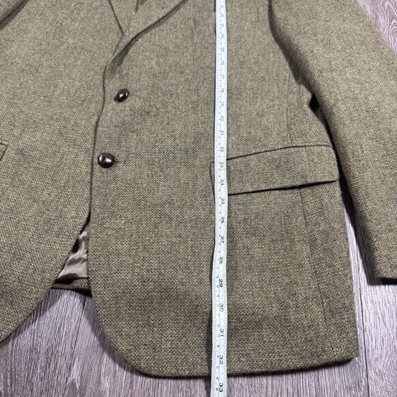 VTG 46 R Triona Green Donegal Tweed Wool Blazer Ireland - Picture 6 of 15